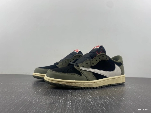 Rep TBkick OLIVE' SCOTT SP 'BLACK X 1 DM7866-002 OG TRAVIS AIR JORDAN LOW 0811